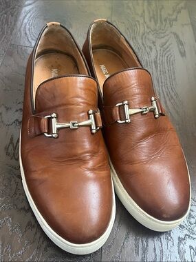 Marc Nolan Boardwalk Leather Horse-Bit Sneakers Slip-on shoes size 12